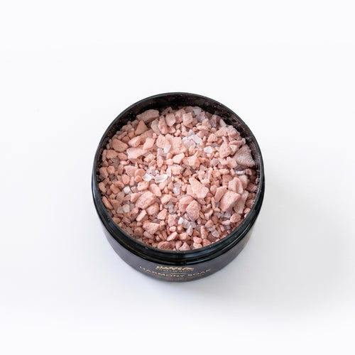 Harmony Soak texture — Australian Pink Clay with mineral salt crystals
