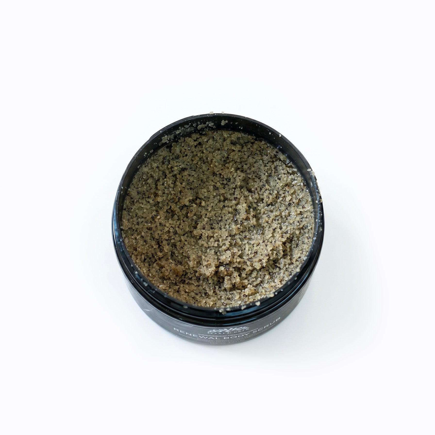 Renewal Body Scrub texture — wattleseed and Australian sea salt in macadamia oil
